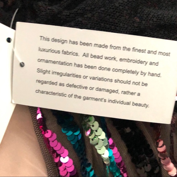 Aidan Mattox Sequin Striped Dress NWT - Picture 6 of 7